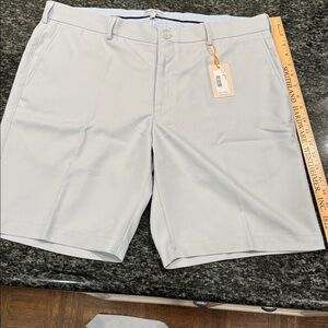 Peter Millar light gray classic fit performance golf shorts. New in package
